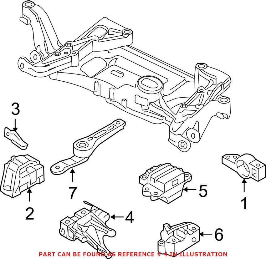 Audi Engine Mount Bracket 06F199207H - Genuine VW/Audi